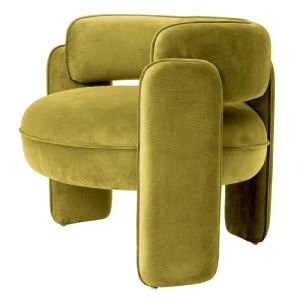 Scaun modern design LUX Chaplin, Savona vintage green - Img 5