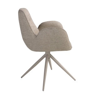 Scaun modern pivotant Beige fabric - Img 3