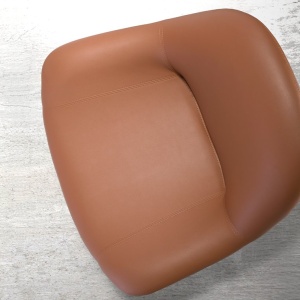 Scaun pivotant confortabil design LUX Brown - Img 4