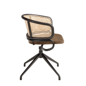 Scaun pivotant design modern Rattan - Img 5