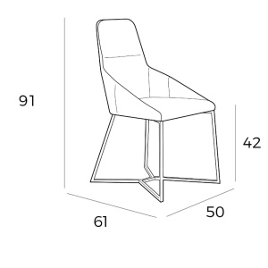 Scaun tapitat design italian Ike AC-F3209 - Img 4