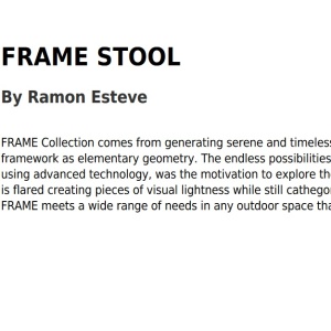 Set 2 tabureti de exterior / interior design modern premium FRAME STOOL 54096 Vondom - Img 2