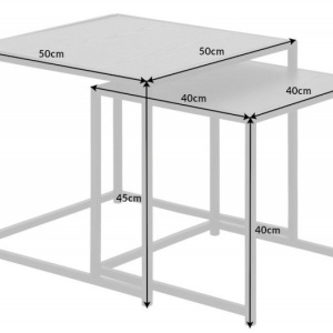 Set de 2 masute design industrial Slim Line - Img 2