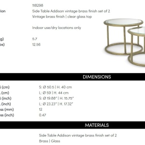 Set de 2 masute design LUX elegant Addison - Img 6