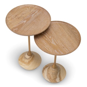 Set de 2 masute design LUX Onyx, Lemn, Puglia, 119346 HZ - Img 3