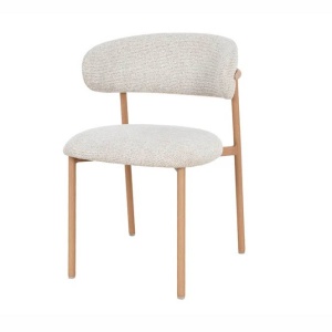 Set de 2 scaune BELLANO, material texturat bej - Img 3
