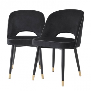 Set de 2 scaune design elegant Cliff, negru 114401 HZ