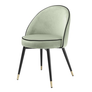 Set de 2 scaune design elegant LUX Cooper, catifea verde 114305 HZ - Img 2