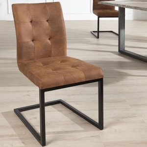 Set de 2 scaune design industrial style, Oxford coniac A-36961 VC - Img 4
