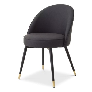 Set de 2 scaune design LUX Cooper, piele sintetica gri - Img 3