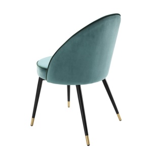 Set de 2 scaune elegante design LUX Cooper, catifea turcoaz 113123 HZ - Img 4