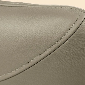 Set de 2 scaune pivotante SIGNATURE piele naturala taupe - Img 10