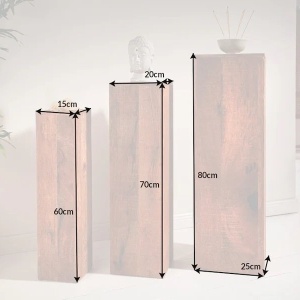 Set de 3 coloane decorative Makassar Mango - Img 3