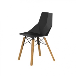 Set de 4 scaune de interior design modern premium FAZ CHAIR lemn 54295
