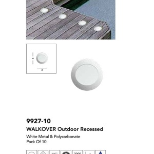 Set de mini 10 spoturi pentru terasa sau scari exterior Walkover LED 237066 universul-luminii.ro