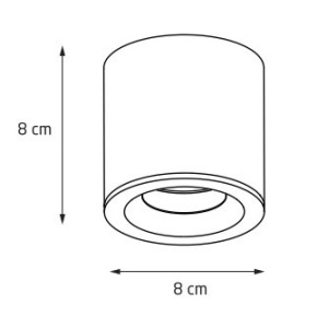 Spot aplicat design minimalist cu protectie IP65 FORM alb - Img 2