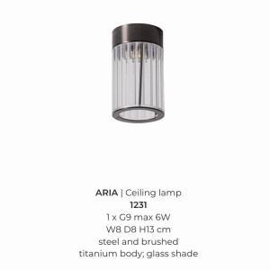 Spot aplicat design modern ARIA titan periat - Img 2