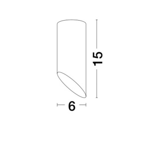Spot aplicat design modern OSLO negru, H-15cm NVL-9184373 - Img 2