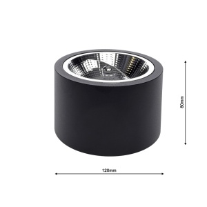 Spot aplicat design modern REDONDO negru 106956 universul-luminii.ro