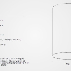 Spot aplicat design modern TUBO alb 12cm 115806 universul-luminii.ro