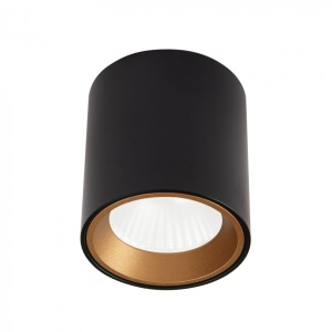 Spot aplicat LED design minimalist TUB negru/auriu - Img 1