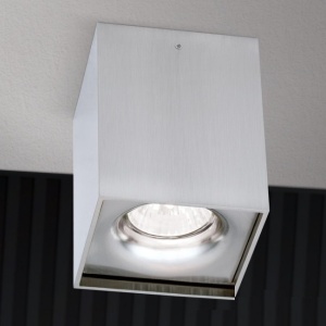 Spot aplicat tavan/plafon Starlight square crom satin - Img 1