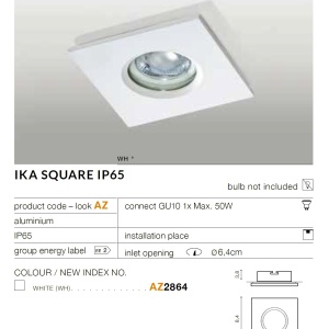 Spot de exterior incastrabil IP65 IKA SQUARE alb 46676 universul-luminii.ro