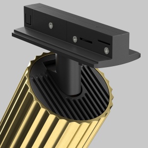 Spot GU10, accesoriu pentru sinele monofazate Unity, Calipso negru/alama 242006 universul-luminii.ro