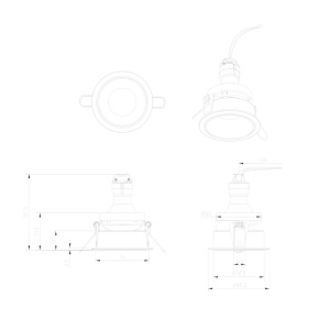 Spot incastrabil design modern Share negru/auriu MYDL053-01BMG 196346 universul-luminii.ro