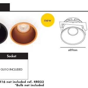 Spot incastrabil modern FRESH auriu 02200503 51986 universul-luminii.ro