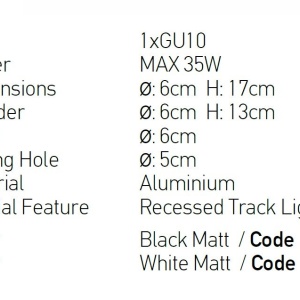 Spot incastrat directionabil design modern Likos alb 118306 universul-luminii.ro