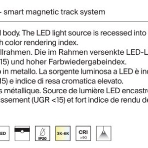 Spot LED, accesoriu pentru sina magnetica Exility, Alfa Smart negru 237516 universul-luminii.ro