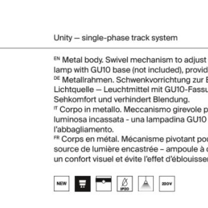 Spot LED, accesoriu pentru sinele monofazate Unity, Dual negru - Img 11