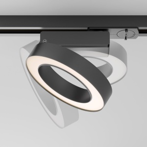 Spot LED, accesoriu pentru sinele monofazate Unity, Rim negru 3000K - Img 6