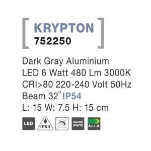 Spot LED ambiental scari de exterior IP54 KRYPTON NVL-752250 79606 universul-luminii.ro