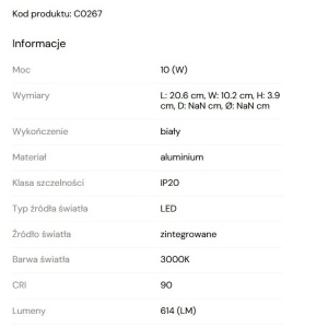 Spot LED Aplicat Directionabil Design Modern, Vector 10w alb 168946 universul-luminii.ro