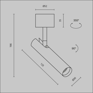 Spot LED aplicat directionabil stil minimalist Focus T alama - Img 2