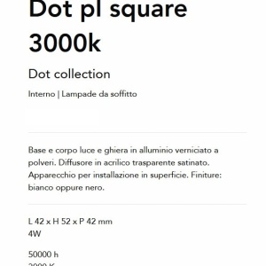 Spot LED aplicat Dot pl square 3000k alb - Img 3
