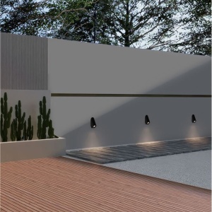 Spot LED aplicat iluminat scari exterior SOREN negru IP65 559786 universul-luminii.ro