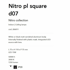 Spot LED aplicat modern Nitro pl square d07 BIANCO - Img 2