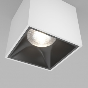 Spot LED aplicat, plafoniera design tehnic Alfa alb 7x7cm, 3000K 83286 universul-luminii.ro