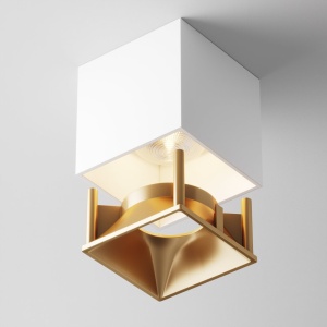Spot LED aplicat, plafoniera dimabil design tehnic Alfa alb 7x7cm, 3000K 83296 universul-luminii.ro