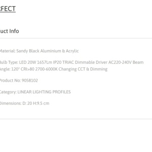 Spot LED aplicat tavan directionabil PERFECT negru CCT Dimmable - Img 5