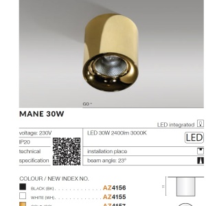 Spot LED aplicat tavan/plafon MANE 30W alb - Img 5