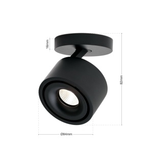Spot LED directionabil aplicat tavan SPECTER negru - Img 9