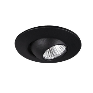 Spot LED directionabil incastrabil tavan fals YUCA ROUND TILTED negru H0105 MX - Img 1