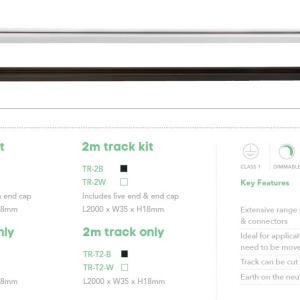 Spot LED directionabil pentru sina Track Project Collection, Gemini alb - Img 6