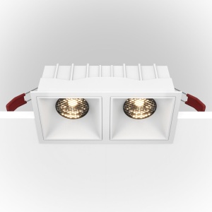 Spot LED incastrabil cu 2 surse de iluminat Alpha alb, 30W, 3000K 56056 universul-luminii.ro