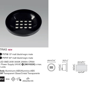 Spot LED incastrabil de exterior orientabil 40º TRAS 25W 48746 universul-luminii.ro