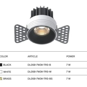 Spot LED incastrabil design tehnic Round D-9,6cm negru 228086 universul-luminii.ro
